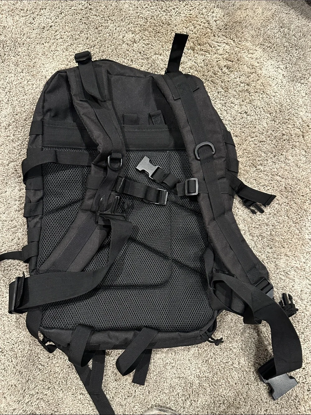 Tactical Black Men's Backpack - Durable Everyday Carry